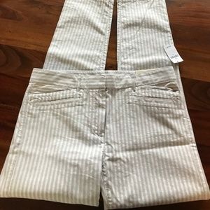 Gap Skinny Mini Stripe Khakis Pants – White Tan 2